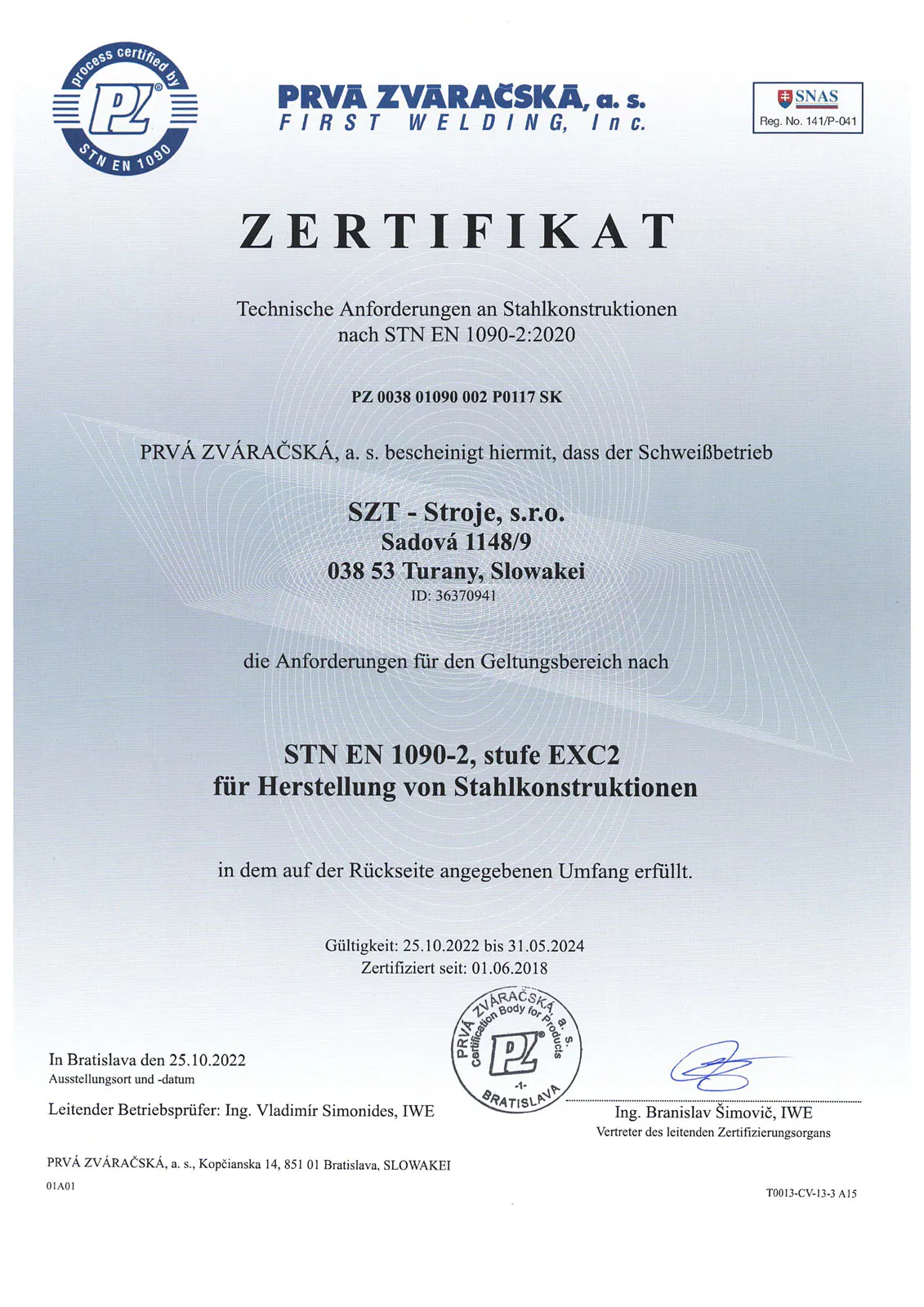 ISO EN 1090-2 stufe EXC2